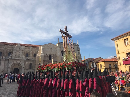 Easter procession, Camino de Santiago stop in Leon, 2016