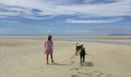 With Drago and Apollo in Siargao, July 2015