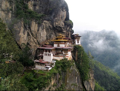 Takstang Monastery (the name literally means 'tiger's nest'), perched on a 2,700 feet cliff