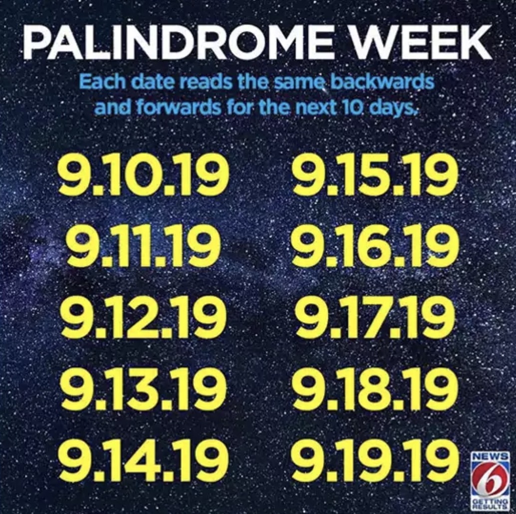 Palindrome week and what it means for you — Rosan Cruz * Urban Energy